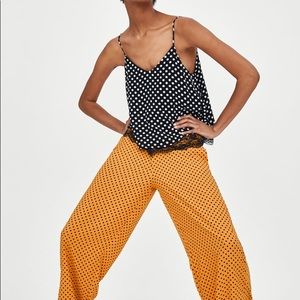 Zara polka dot cami with adjustable straps